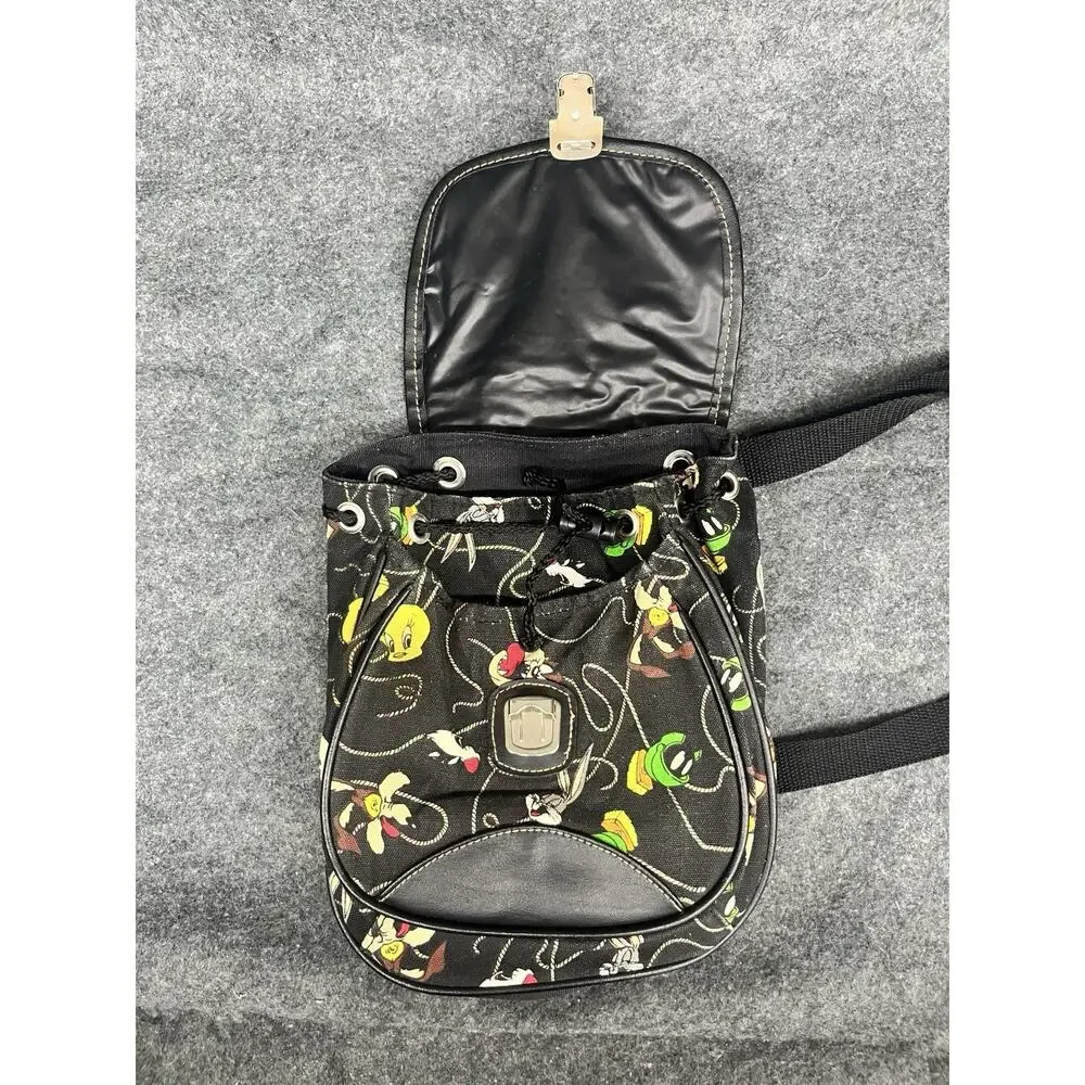 Vtg 90s Looney Tunes Mini Backpack Crossbody Bag Bugs Bunny Taz Tweety Sylvester
